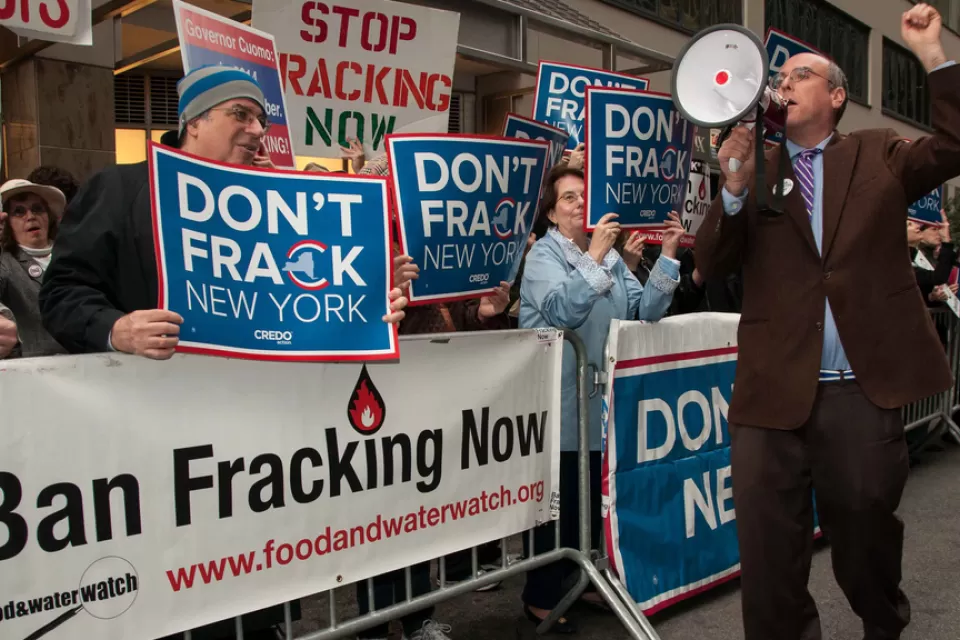 Activists protest fracking